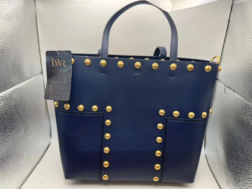 Tory Burch Studded Tote - Navytags